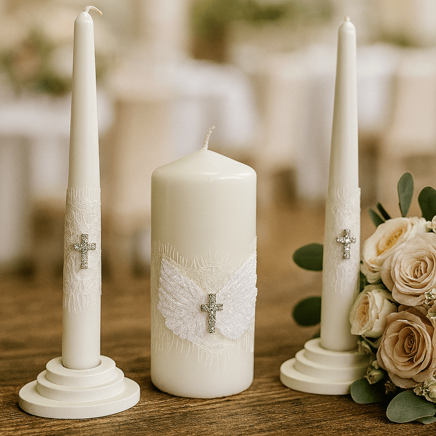 Magik Life Unity Candle Set for Wedding Ceremony – Elegant & Meaningful - Magik Life