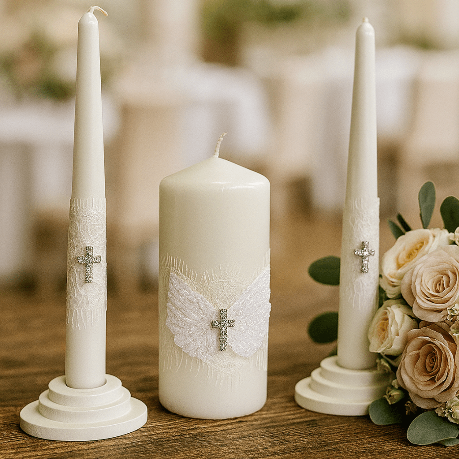 Magik Life Unity Candle Set for Wedding Ceremony – Elegant & Meaningful - Magik Life