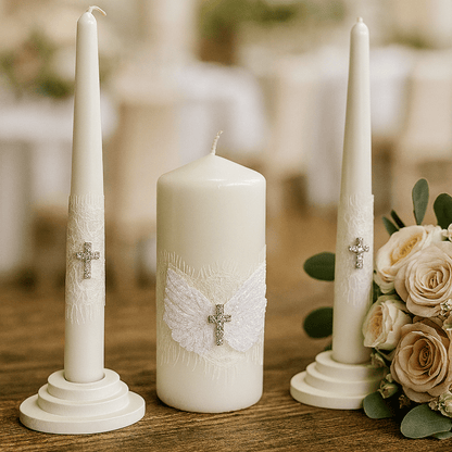 Magik Life Unity Candle Set for Wedding Ceremony – Elegant & Meaningful - Magik Life