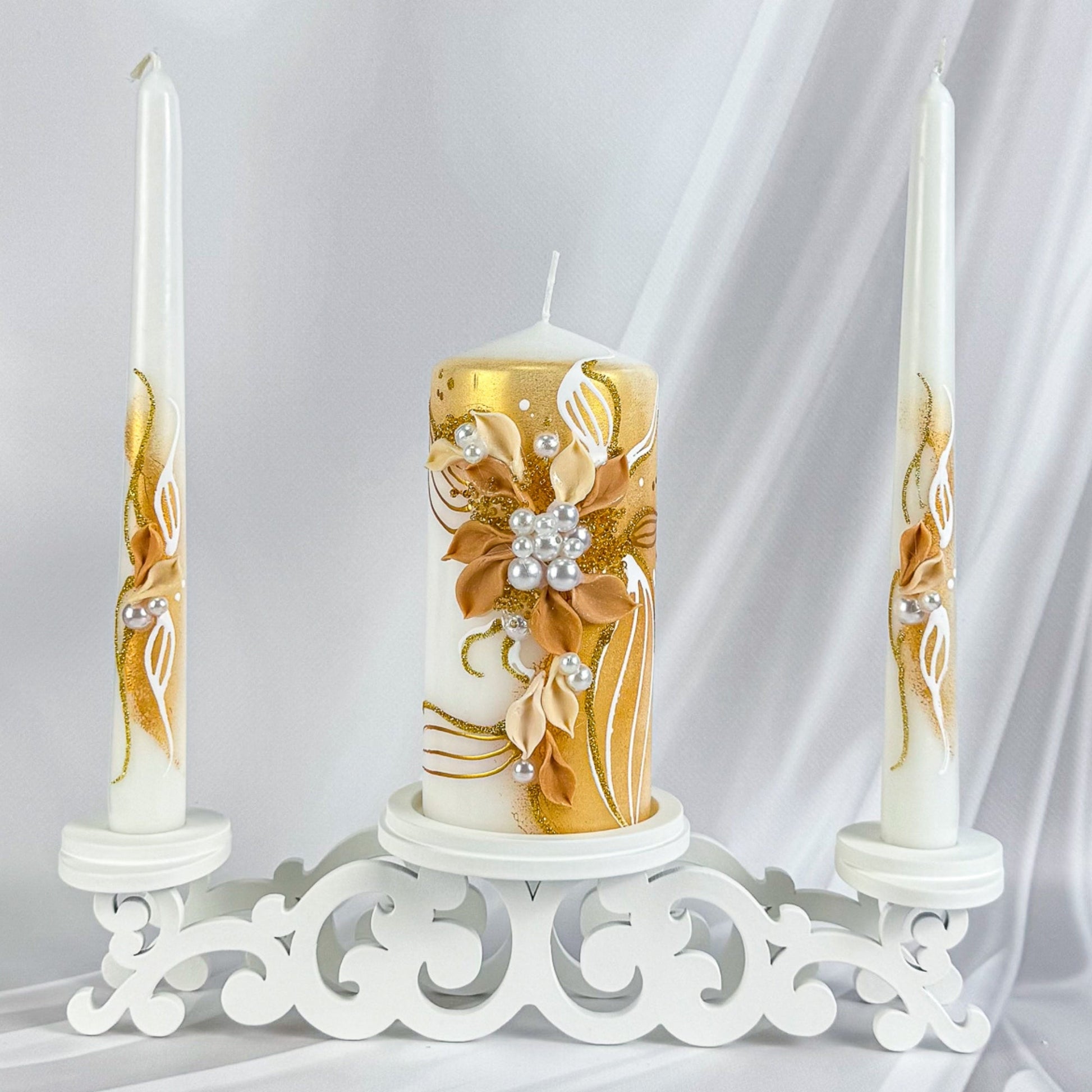 Magik Life Unity Candle Set for Wedding Ceremony – Elegant & Meaningful - Magik Life