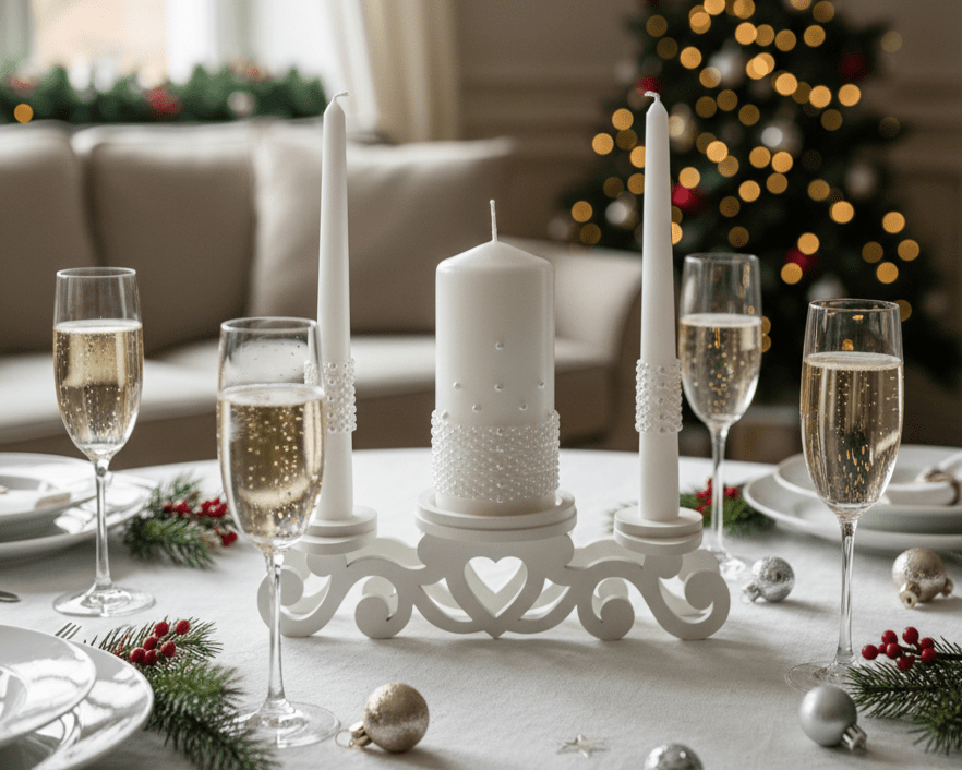 Magik Life Unity Candle Set for Wedding Ceremony – Elegant & Meaningful - Magik Life