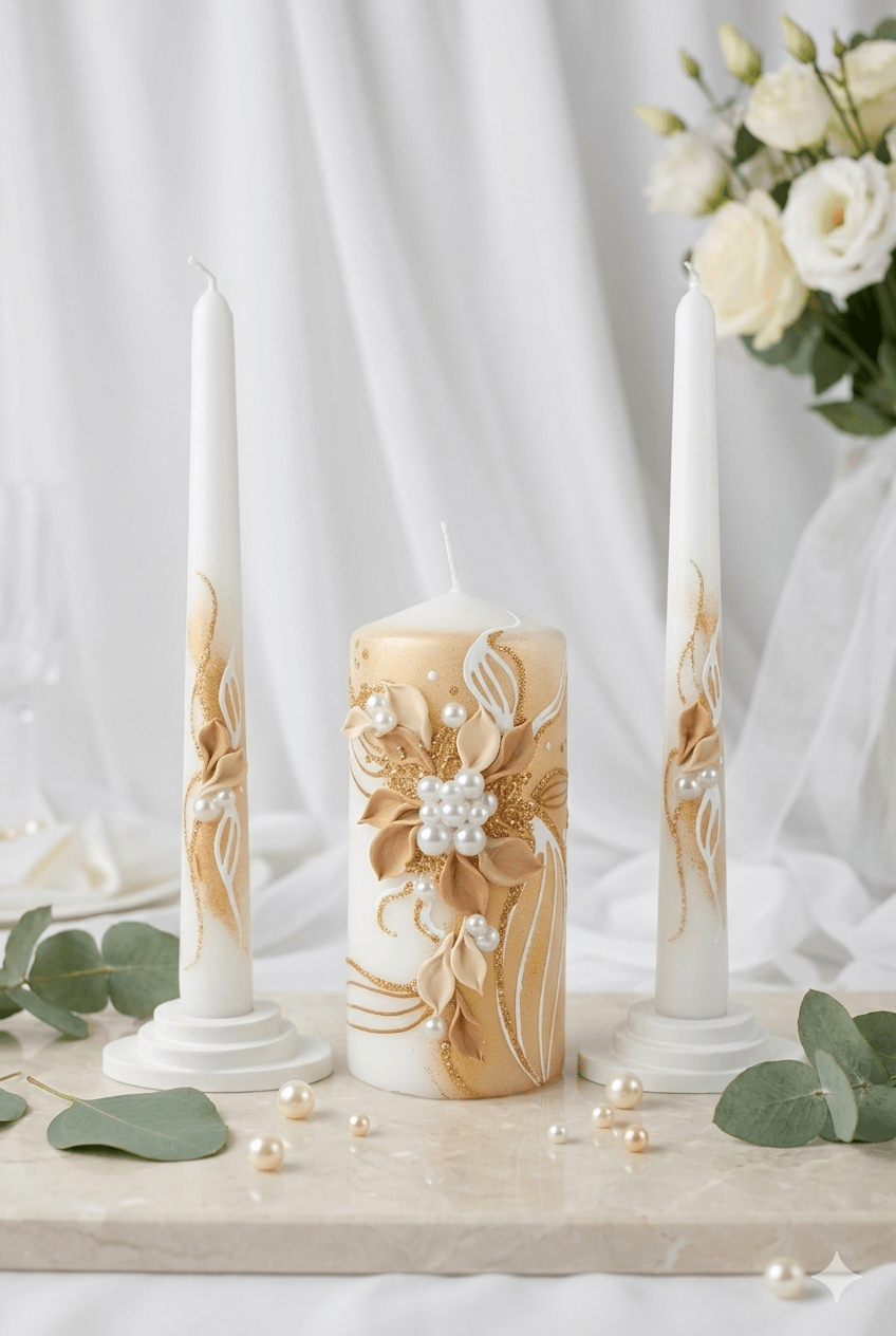 Magik Life Unity Candle Set for Wedding Ceremony – Elegant & Meaningful - Magik Life