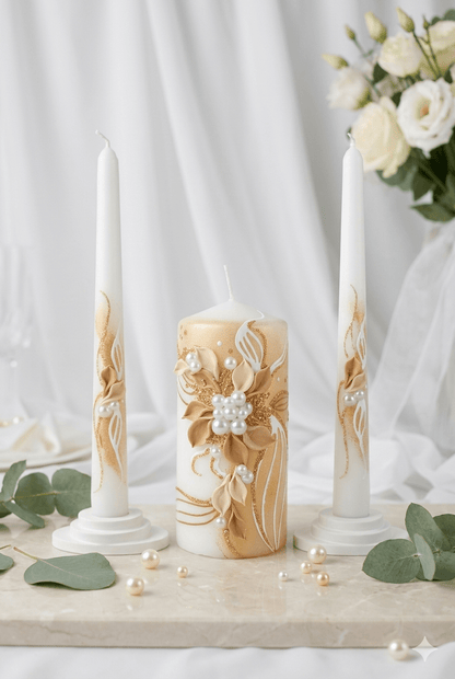 Magik Life Unity Candle Set for Wedding Ceremony – Elegant & Meaningful - Magik Life