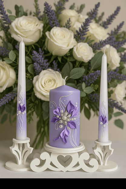 Magik Life Unity Candle Set for Wedding Ceremony – Elegant & Meaningful - Magik Life