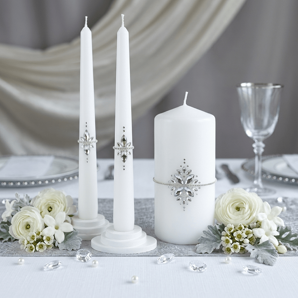 Magik Life Unity Candle Set for Wedding Ceremony – Elegant & Meaningful - Magik Life