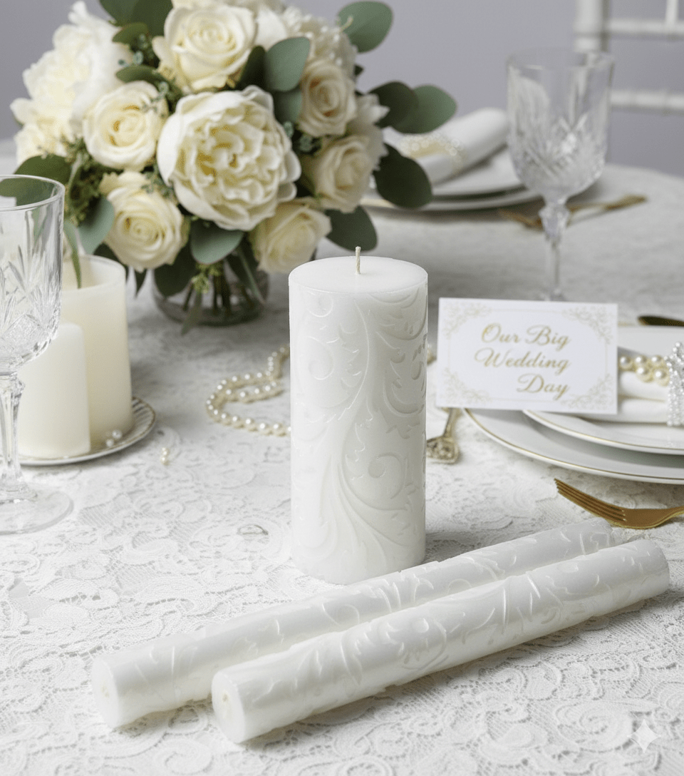 Magik Life Unity Candle Set for Wedding Ceremony – Elegant & Meaningful - Magik Life