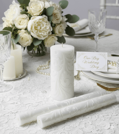 Magik Life Unity Candle Set for Wedding Ceremony – Elegant & Meaningful - Magik Life