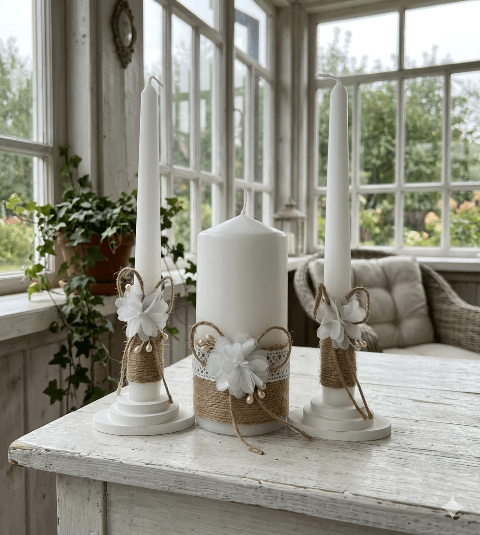 Magik Life Unity Candle Set for Wedding Ceremony – Elegant & Meaningful - Magik Life