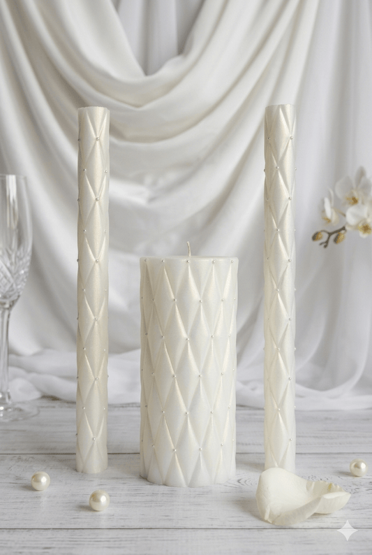 Magik Life Unity Candle Set for Wedding Ceremony – Elegant & Meaningful - Magik Life