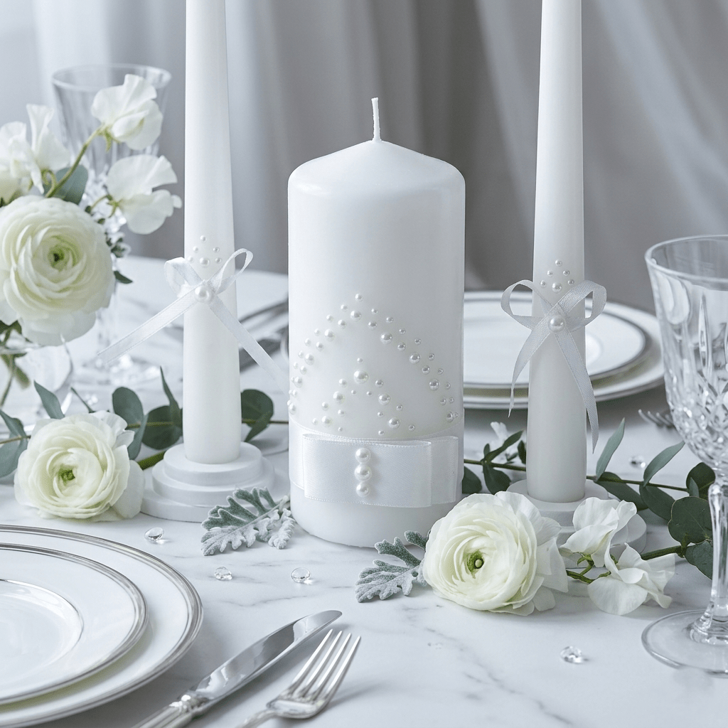 Magik Life Unity Candle Set for Wedding Ceremony – Elegant & Meaningful - Magik Life