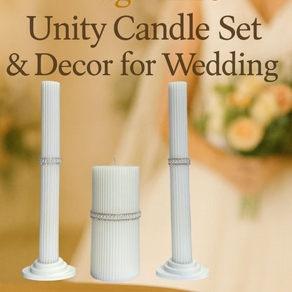 Magik Life Unity Candle Set for Wedding Ceremony – Elegant & Meaningful - Magik Life