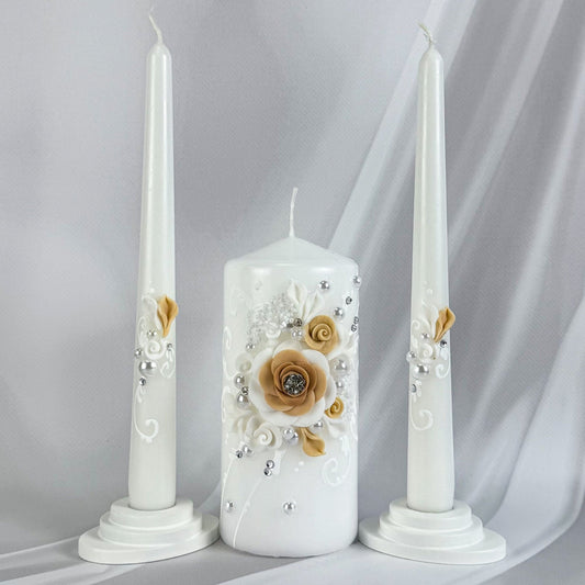 Magik Life Unity Candle Set for Wedding Ceremony – Elegant & Meaningful - Magik Life