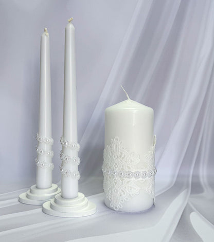 Magik Life Unity Candle Set for Wedding Ceremony – Elegant & Meaningful - Magik Life