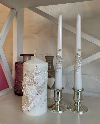 Magik Life Unity Candle Set for Wedding - Wedding Accessories for Reception and Ceremony - Magik Life